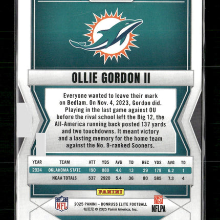 Ollie Gordon II 2025 Donruss Elite Razzle Dazzle Rookie #108