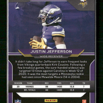 2020 Panini Chronicles Prizm Black Justin Jefferson #PB-9