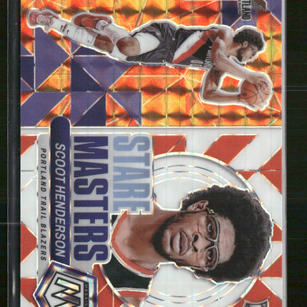 2023-24 Panini Mosaic Stare Masters Mosaic White Scoot Henderson #/25 #12