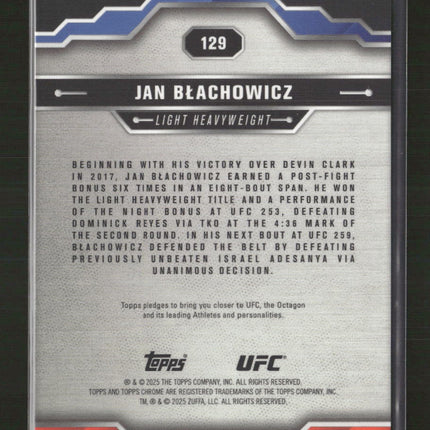 2025 Topps Chrome UFC Jan Błachowicz #129