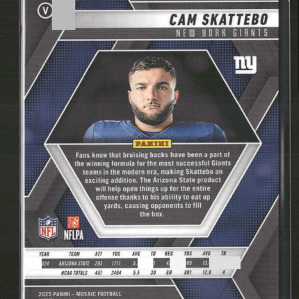 2025 Panini Mosaic Cam Skattebo Rookie #271