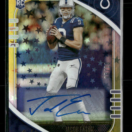 2020 Panini Absolute Spectrum Gold Auto Jacob Eason Rookie #/10 #142