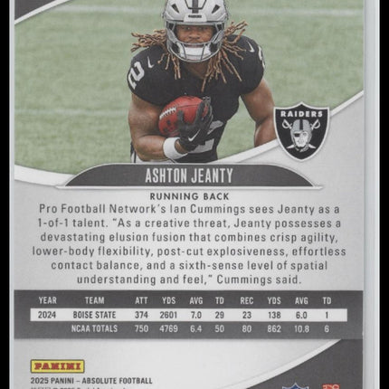 2025 Panini Absolute Ashton Jeanty Rookie #/375 #106