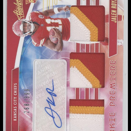 2025 Panini Absolute Rookie Premiere Auto Quad #/399 Jalen Royals #RPM-JRS