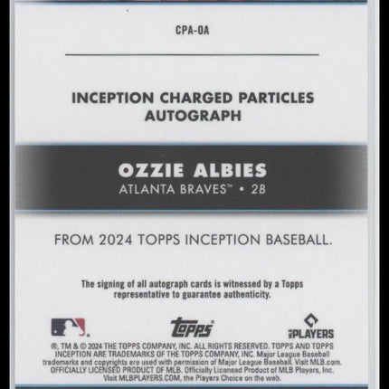 2024 Topps Inception Charged Particles Autographs Ozzie Albies #/50 Auto #CPA-OA