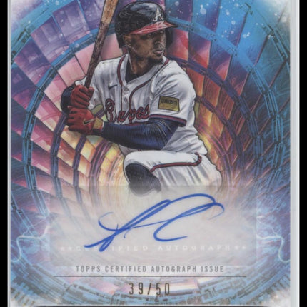 2024 Topps Inception Charged Particles Autographs Ozzie Albies #/50 Auto #CPA-OA