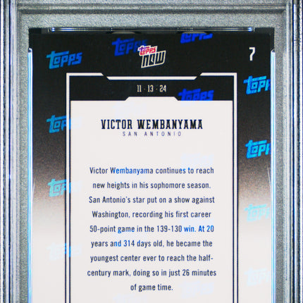 2024 Topps Now Victor Wembanyama 10 PSA #7