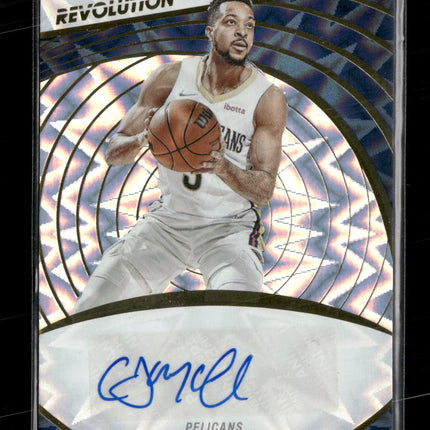 2022-23 Panini Revolution Autographs Fractal CJ McCollum #/100 Auto #A-CJM