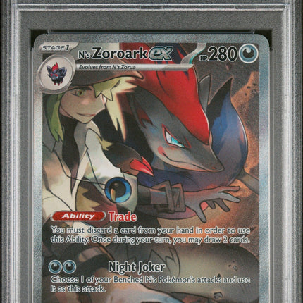 2025 Pokemon Journey Together SIR N'S Zoroark Ex 10 PSA #185