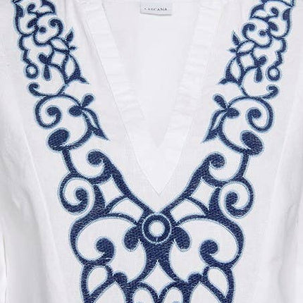 Embroidered Long Sleeve Blouse