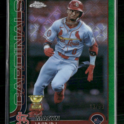 2025 Topps Chrome Green Refractors Masyn Winn #/99 #244