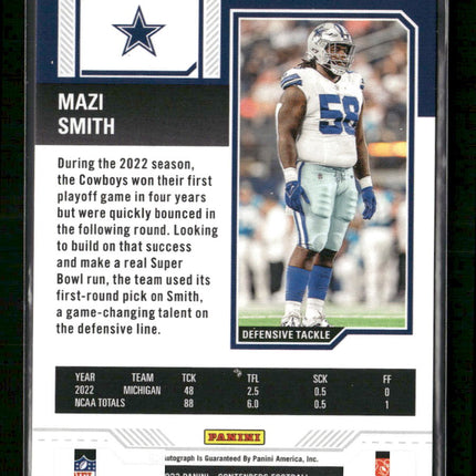 2023 Panini Contenders Divisional Ticket Mazi Smith #/99 Auto #252
