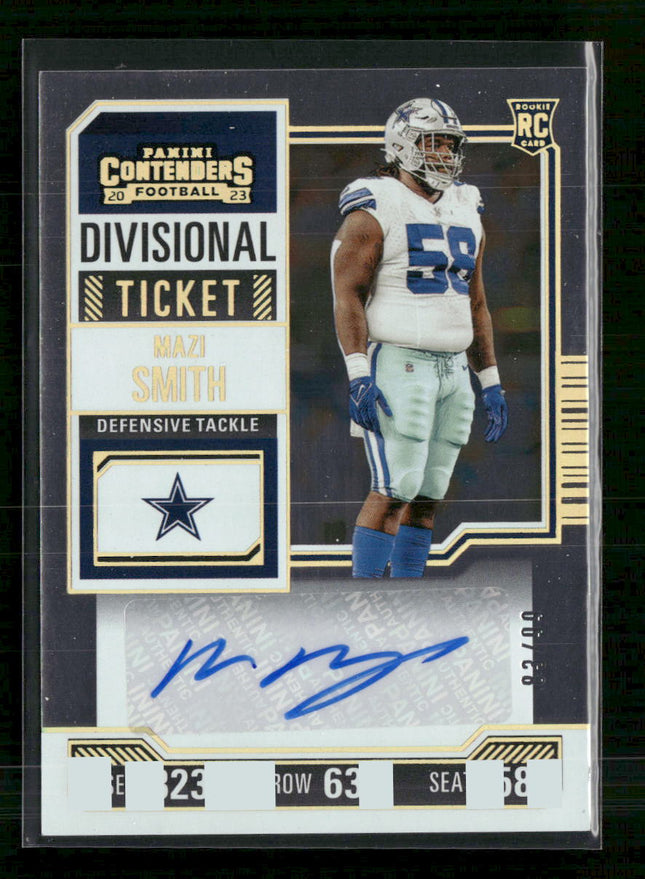 2023 Panini Contenders Divisional Ticket Mazi Smith #/99 Auto #252