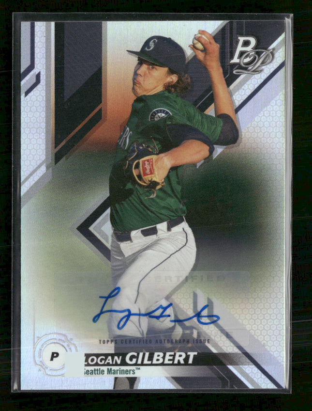 2019 Bowman Platinum Top Prospects Autographs Logan Gilbert Auto #TOP-18