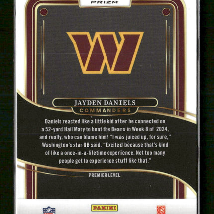 2024 Panini Select Black & Green Prizm Shock Jayden Daniels Rookie #112