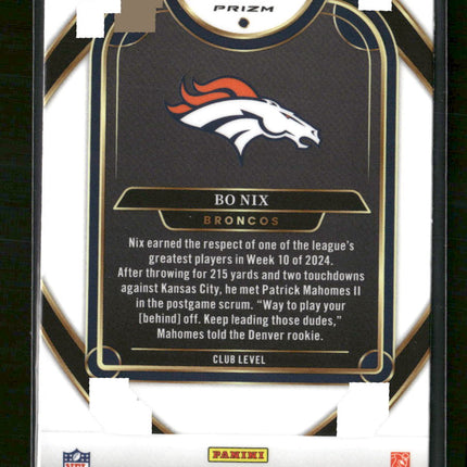 2024 Panini Select Red & Yellow Prizm Shock Bo Nix Rookie #221