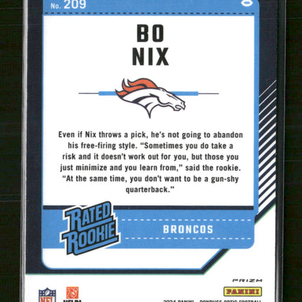 2024 Donruss Optic Red Mojo Bo Nix #209