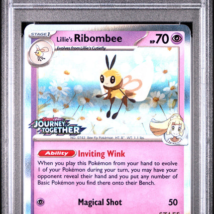 2025 Pokemon Svp En Jtg Prerelease-Staff Lillie'S Ribombee 8 PSA #183