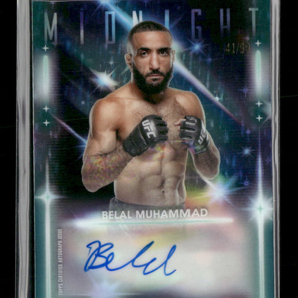 2025 Topps Midnight UFC Glimmer Graphs #/99 Belal Muhammad Auto #GRG-BM