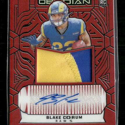 2024 Panini Obsidian Auto Patch #/75 Blake Corum #RJJ-BCM