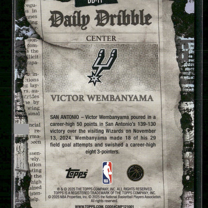 2025-26 Topps The Daily Dribble Victor Wembanyama #DD-11