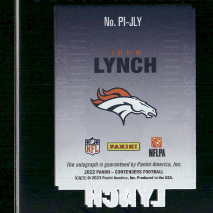 2024 Panini Contenders Pinnacle Inscriptions #/100 John Lynch Auto #PI-JLY