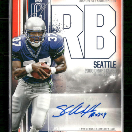 2024 Topps Veterans Class Auto Variation Card #/25 Shaun Alexander #VCA-SA