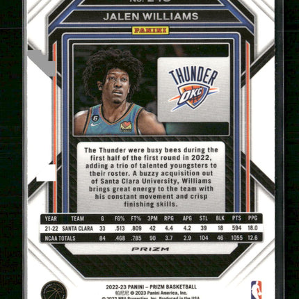 2022-23 Panini Prizm Prizms Silver Jalen Williams #246
