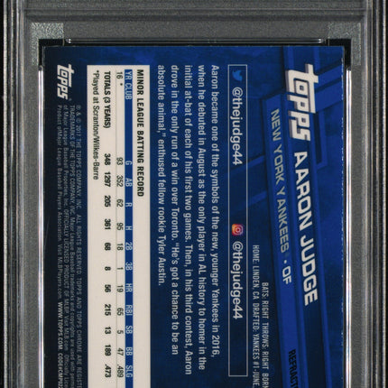 2017 Topps Chrome Refractor Aaron Judge 10 PSA #169