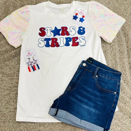 Stars & Stripes Sequin Sleeve