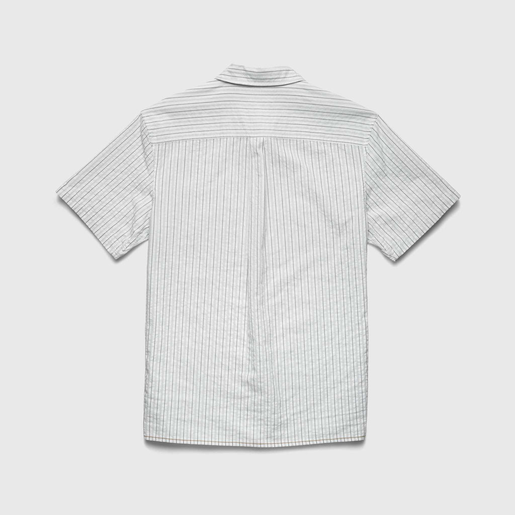 Joseph Crinkle Stripe Shirt - White Navy