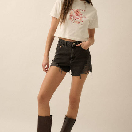 Wild About You Cowboy Cropped Western Graphic Tee