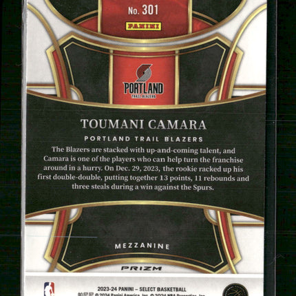 2023-24 Panini Select Toumani Camara Elephant Prizm Rookie #301