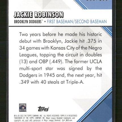 2022 Topps Welcome to the Show Black Jackie Robinson #/299 #WTTS-1
