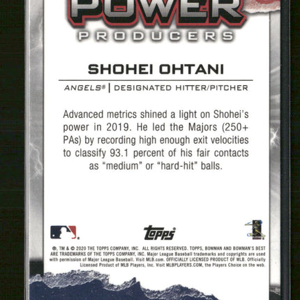 2020 Bowman's Best Power Producers Shohei Ohtani #PP-SO