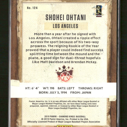 2019 Panini Diamond Kings Framed Red Shohei Ohtani #124