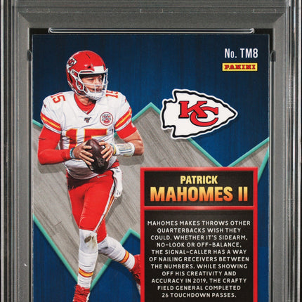 2020 Panini Mosaic Touchdown Masters -Green Mosaic Patrick Mahomes II 9 PSA #TM8