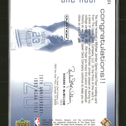 2001-02 Upper Deck Ovation MJ UNC Memorabilia Michael Jordan #MJF4