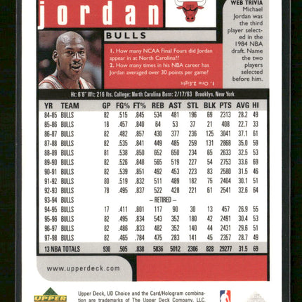 1998-99 UD Choice Michael Jordan #23