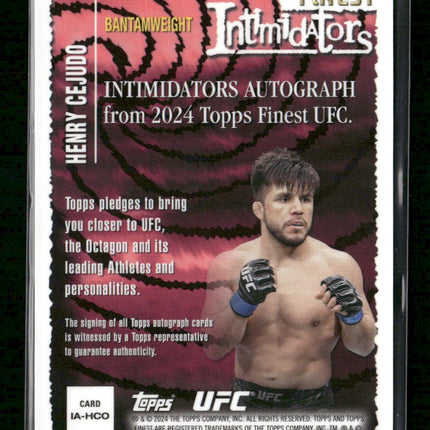 2024 Topps Finest UFC Intimidators Autographs Henry Cejudo Auto #IA-HCO