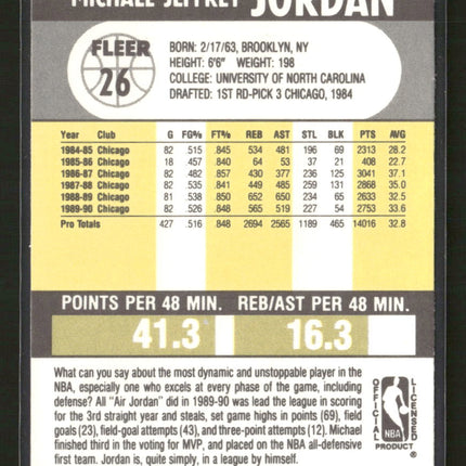 1990-91 Fleer Michael Jordan #26