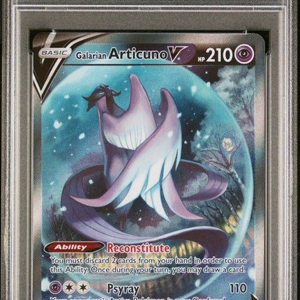 2021 Pokemon Sword & Shield Chilling Reign-Fa Galarian Articuno V 9 PSA #170