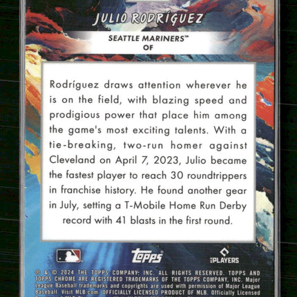 2024 Topps Chrome Cosmic Stars in the Night Julio Rodríguez #STN-16