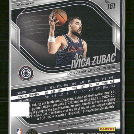 2024-25 Panini Prizm Black Silver Auto Ivica Zubac #161