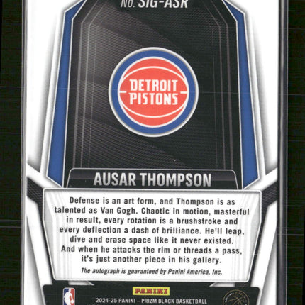 2024-25 Panini Select Prizm Signatures Silver Ausar Thompson Auto #SIG-ASR