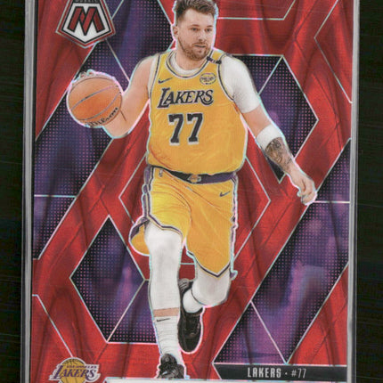 2024-25 Panini Mosaic Red Seismic Mosaic Luka Doncic #/299 #100