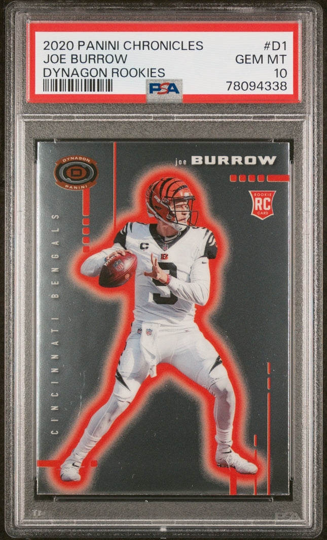 2020 Panini Chronicles Dynagon Rookies Dynagon Rookies Joe Burrow 10 PSA #D1