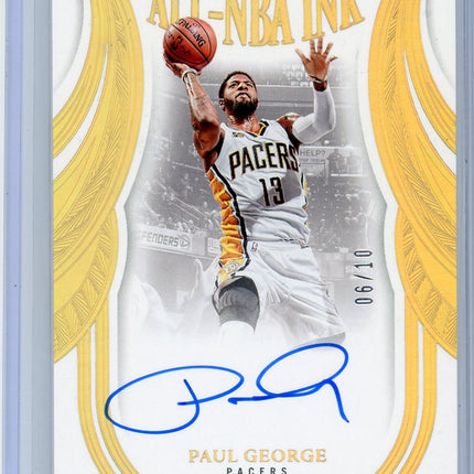 2024-25 Panini Flawless All-NBA Ink Gold Paul George #/10 Auto #ANB-PGE