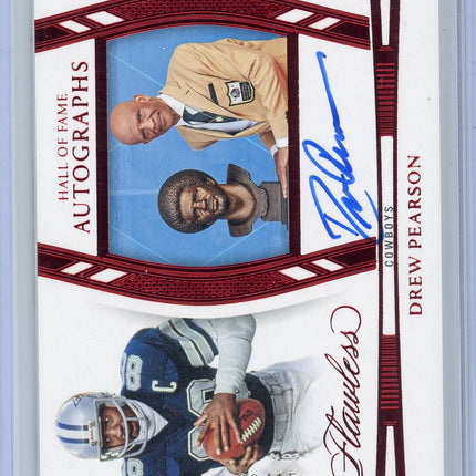 2024 Panini Flawless Hall of Fame Autographs Ruby Drew Pearson #/15 #HOF-DPN