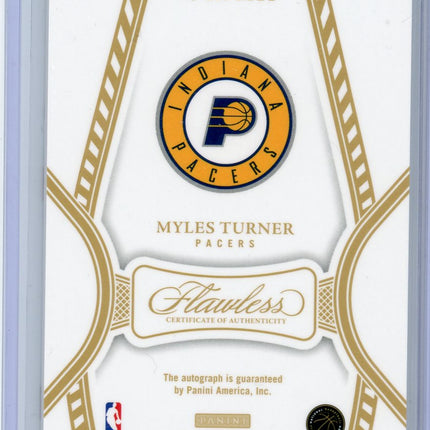 2024-25 Panini Flawless Flawless Autographs Ruby Myles Turner #/15 Auto #FA-MTP